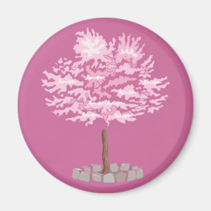 Elegante Cherry Blossom Tree Magnet