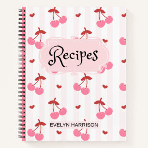 Elegante Cherry Coquette Rezept Journal Cooking Notizbuch