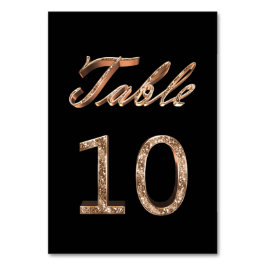 Elegante Chic Black Gold Party Tischnummer 10