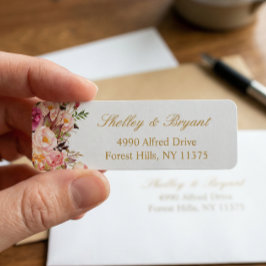 Elegante Chic Blush Pink Floral Gold Hochzeit