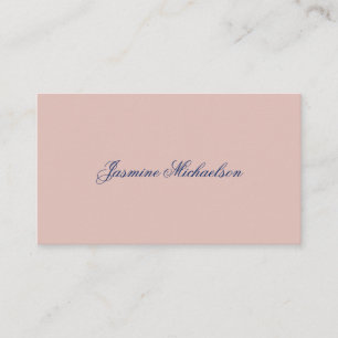 Elegante Chic Calligrafie Name Roségold Farbe Begleitkarte