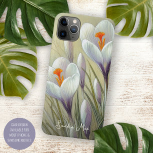Elegante Chic Crocus - Feine künstlerische botanis iPhone 16 Pro Max Hülle