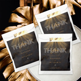 Elegante Chic Diamond Black Gold Wedding Geschenktütchen