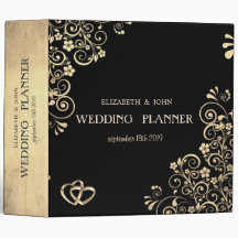 Elegante Chic Gold Blume Herz, Schwarz