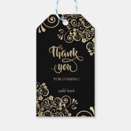 Elegante Chic Gold Blume Vielen Dank Geschenkanhänger