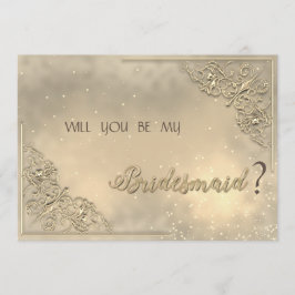 Elegante Chic Gold Bridesmaid Card Einladung