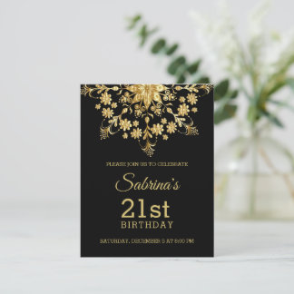Elegante Chic Gold Einladung zum Geburtstag