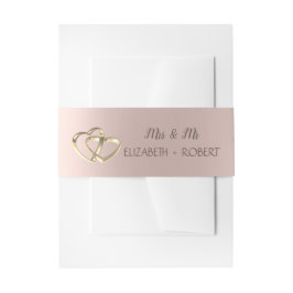 Elegante Chic Gold Hearts Rose Gold Einladungsbanderole