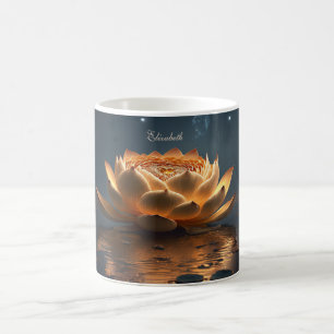 Elegante Chic Gold Lotus Kaffeetasse