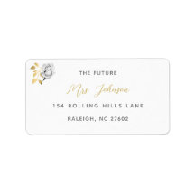 Elegante Chic Gold Rose Bridge Rücksendeadresse