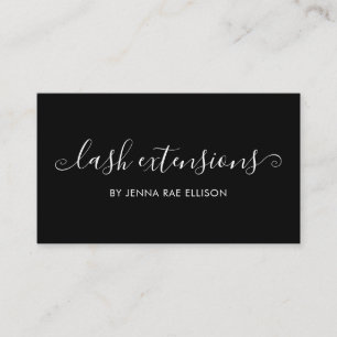 Elegante Chic Lash Aftercare Instruction Card Visitenkarte