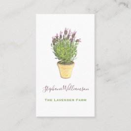 Elegante Chic Lavender Blume Farm Visitenkarte