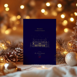 Elegante Chic Minimalistisch Weihnachtskarte Feiertagskarte