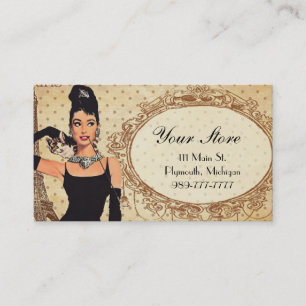 Elegante Chic Mode-Boutique Geschäftskarte Visitenkarte