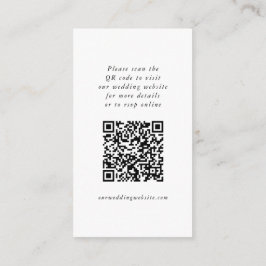 Elegante Chic Monogram Moderne Schwarze Hochzeit Begleitkarte