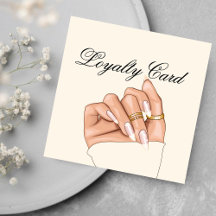 Elegante Chic Nail Salon Manicurist Loyalitätskart