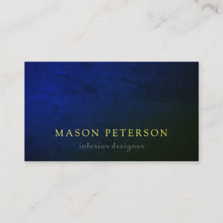 Elegante Chic Navy Blue Texture Beruflich|Gelb Visitenkarte