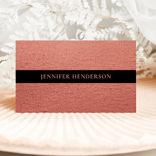 Elegante Chic Rose Gold Pink Girly Typografie Visitenkarte