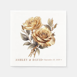 Elegante Chic-Rose | Romantische Engagement Serviette