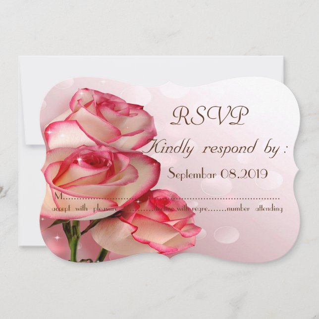 Elegante Chic Rose UAWG Einladung (Vorderseite)