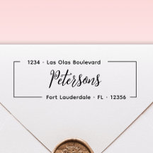 Elegante Chic Script-Hochzeit-Rücksendeadresse Sel