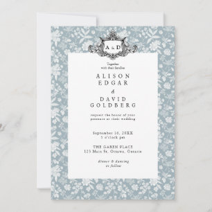 Elegante Chic Soft Indigo DIY Custom Foto Wedding Einladung