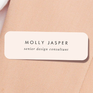 Elegante Chic Typografie Blush Pink Feminine Namensschild