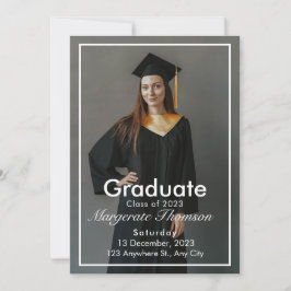 Elegante Chic Typografy Graduation Party Einladung