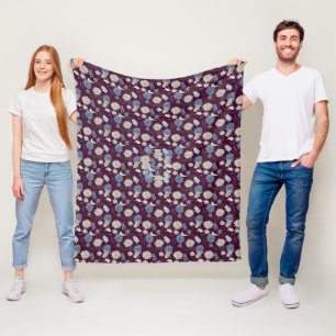 Elegante Chic Wildblume Gelb Fleecedecke