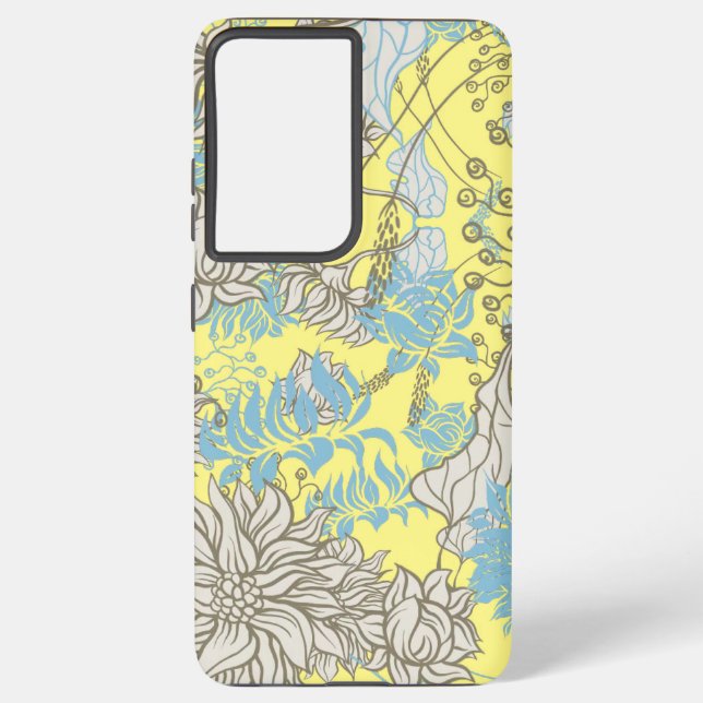 Elegante Chic Wildblume Gelb Samsung Galaxy Hülle (Rückseite)