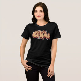 Elegante Chill Graffiti Brown wie eine Schokolade Tri-Blend Shirt