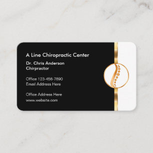 Elegante Chiropraktiker-Praxis Wirbelsäulenzentrum Visitenkarte