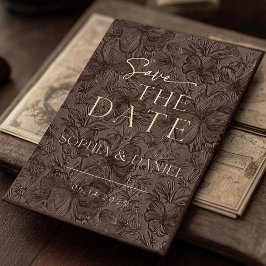 Elegante Chocolate Mocha Wedding Save The Date