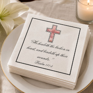 Elegante christliche Anteilnahme  Serviette