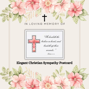 Elegante christliche Beileidskarte  Postkarte