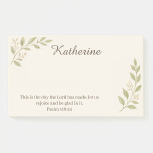Elegante christliche botanische Haftnotizen 10"x6" Post-it Klebezettel