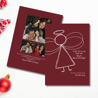 Elegante christliche Familien-Weihnachtsfotos Feiertagskarte
