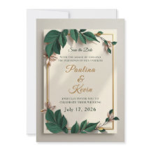 Elegante christliche Hochzeit E- Einladung