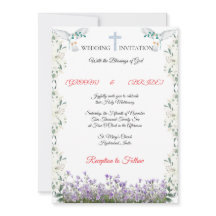 Elegante christliche Hochzeitseinladungsvorlage