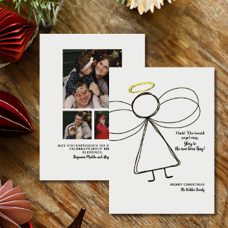 Elegante christliche religiöse Familien-Weihnachts Feiertagskarte