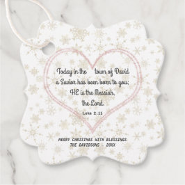 Elegante Christmas Bible Verse Messiah Rose Gold Geschenkanhänger
