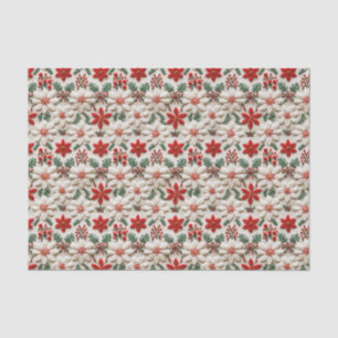 Elegante Christmas Floral Seidenpapier