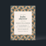 Elegante Christmas Geometric Green Baby Shower Einladung<br><div class="desc">Diese schicke Babydusche-Einladung zeigt eine fette, geometrische Grenze in erdigen Tönen und macht sie zu einer stilvollen Wahl für junge Eltern. Vollständig anpassbar, können Sie es einfach mit dem Namen und den Veranstaltungsdetails für eine einzigartige Touch personalisieren. Diese Einladung ist als Download- oder Druckoption erhältlich und eignet sich ideal für...</div>