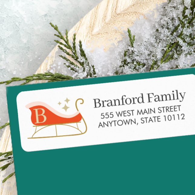 Elegante Christmas Monogram Sleigh (Von Creator hochgeladen)