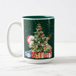 Elegante Christmas Vibes Zweifarbige Tasse