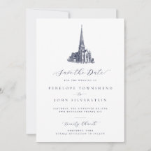 Elegante Church Illustration Formal Wedding