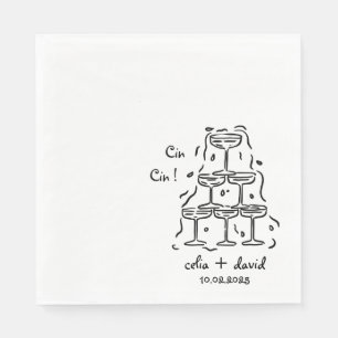 Elegante Cin Cin Italia Wedding Party Serviette