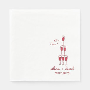 Elegante Cin Cin Italia Wedding Party Serviette