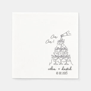 Elegante Cin Cin Italian Wedding Serviette