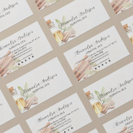 Elegante Cinnamon Essential Oils Floral Wasserfarb Visitenkarte